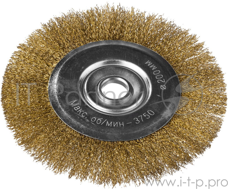 Кордщетка DEXX 35101-200 дисковая для УШМ витая сталь0.3мм 200мм/22мм