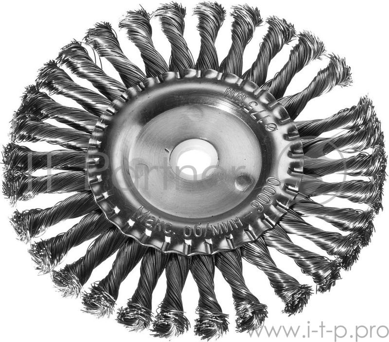 Кордщетка DEXX 35101-175 дисковая для УШМ витая сталь0.3мм 175мм/22мм