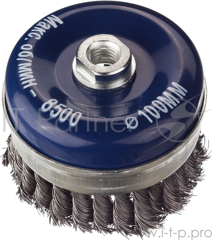 Кордщетка DEXX 35106-100 усиленная М14 для УШМ банд.кольцо жгутированные пучки сталь0.5мм d100мм