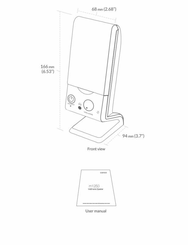 Колонки Edifier M1250, 2.0, Black, 2Wx2,USB интерфейс, портативные