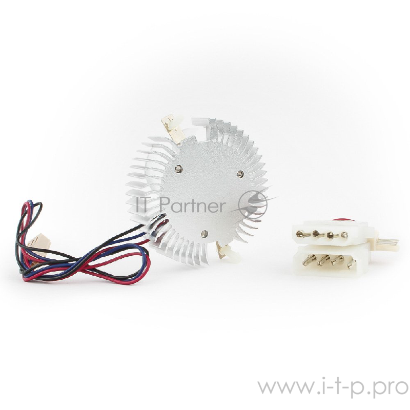 Вентилятор Gembird Вентилятор для видеокарт VC-RD, 3pin/4pin (алюм.радиатор, подсветка)