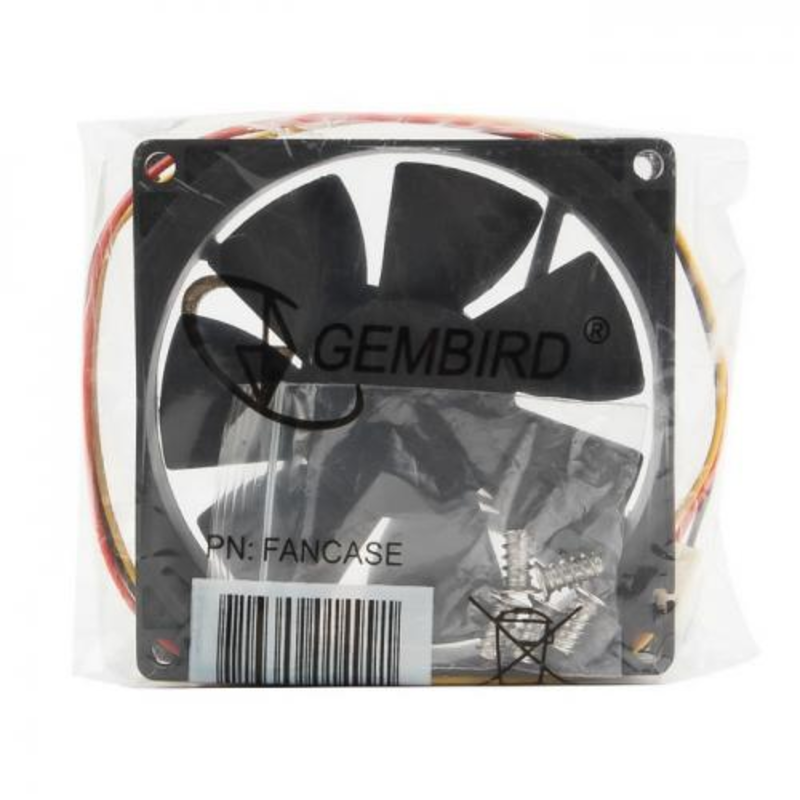 Вентилятор Gembird Вентилятор для корпуса 80x80x25mm, sleeve, узкий разъем 3pin FANCASE