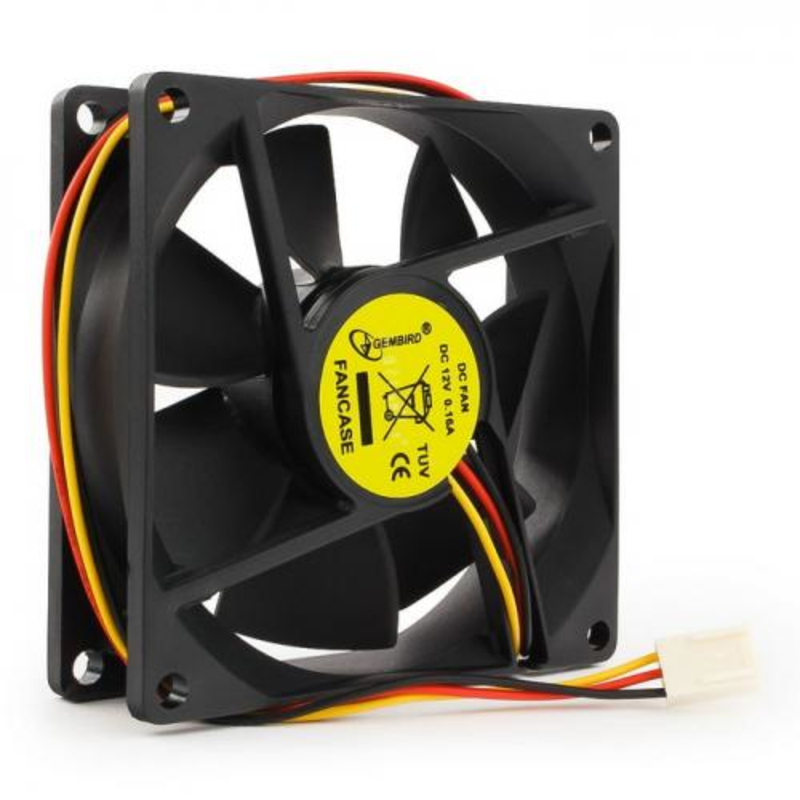 Вентилятор Gembird Вентилятор для корпуса 80x80x25mm, sleeve, узкий разъем 3pin FANCASE