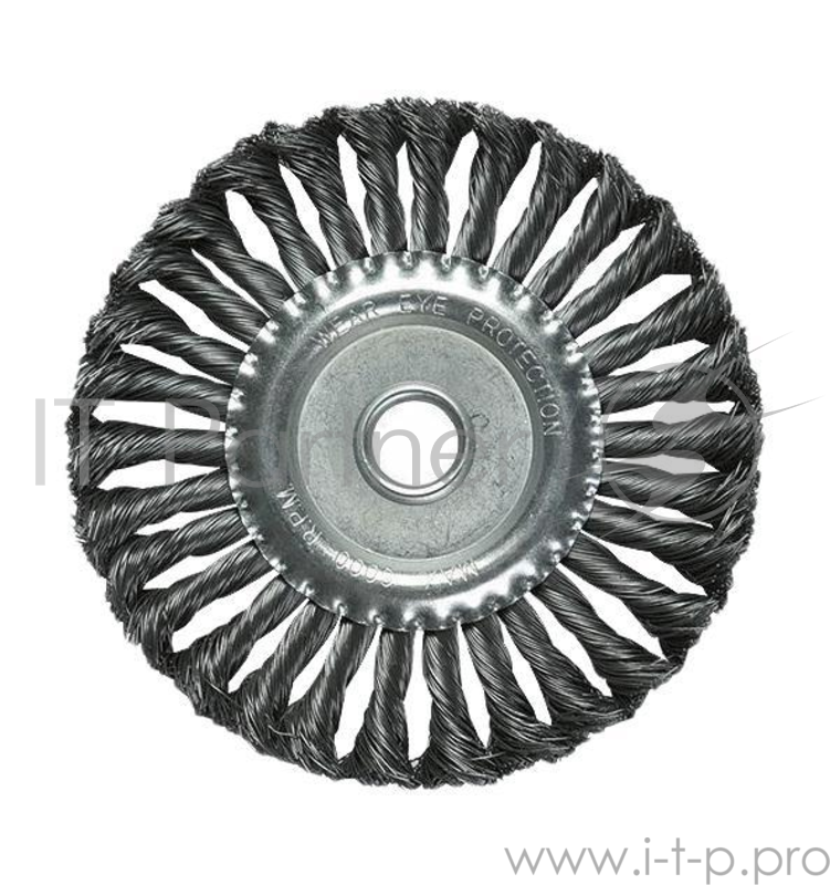 Кордщетка MATRIX 74636 для ушм 175мм посадка 22.2мм плоская крученая металлическая проволока