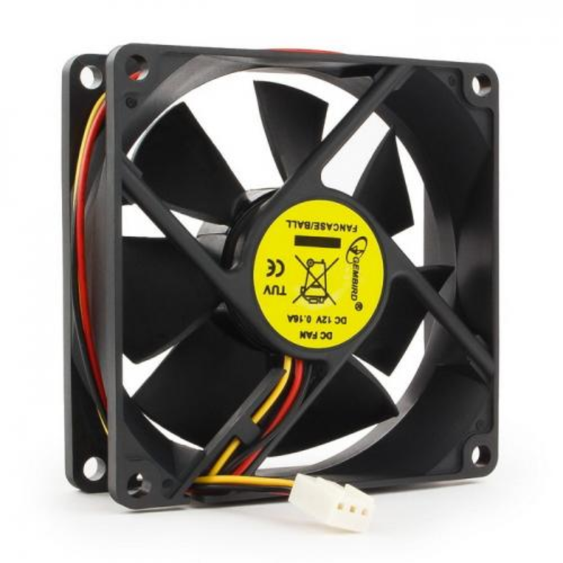 Вентилятор Gembird Вентилятор для корпуса 80x80x25mm, ball, узкий разъем 3 pin FANCASE/BALL