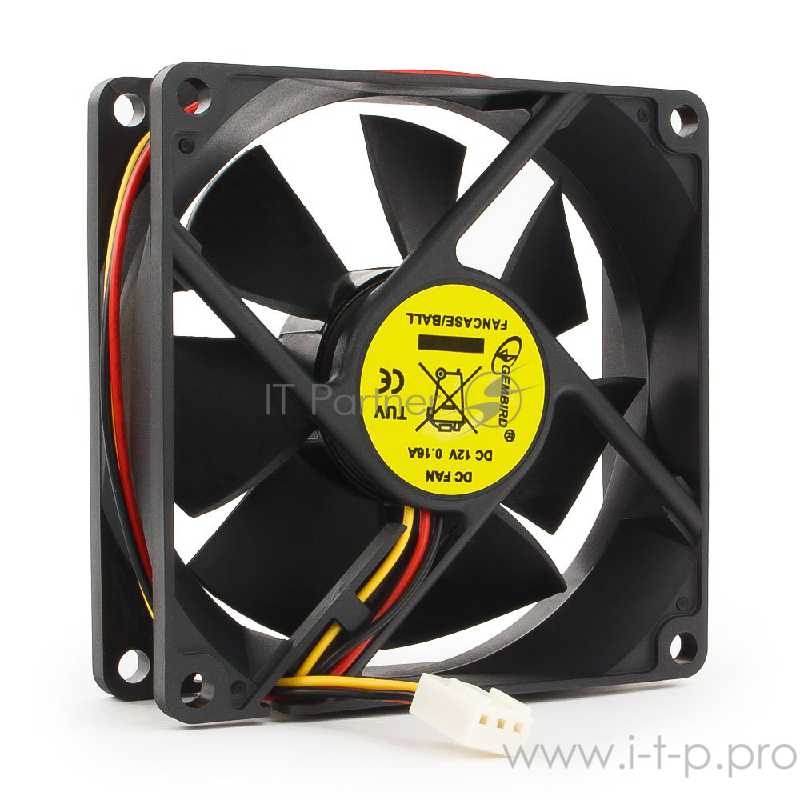 Вентилятор Gembird Вентилятор для корпуса 80x80x25mm, ball, узкий разъем 3 pin FANCASE/BALL
