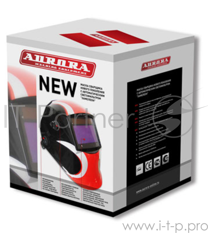 Маска сварочная Хамелеон AURORA SUN7 черно-красная