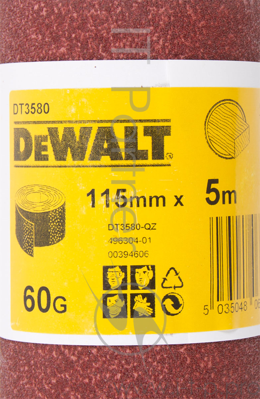 Шлифлист в рулонах DeWALT DT3580-QZ для виброшлифмашин 115ммх5м 60G