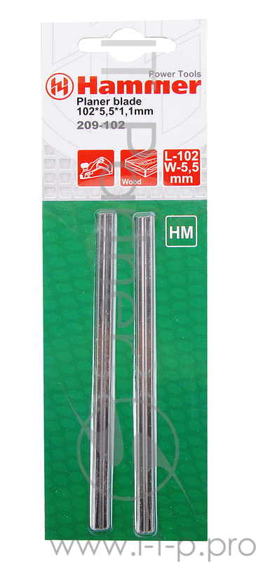 Ножи для рубанка Hammer Flex 209-102 PB 102*5,5*1,1 102мм, 2шт., HM