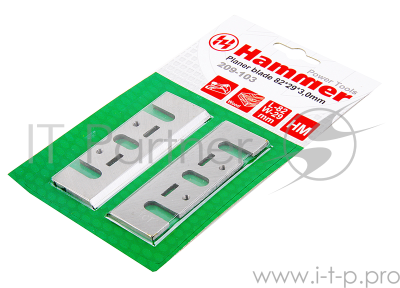 Ножи для рубанка Hammer Flex 209-103 PB 82x29x3,0 82мм, 2шт., HM