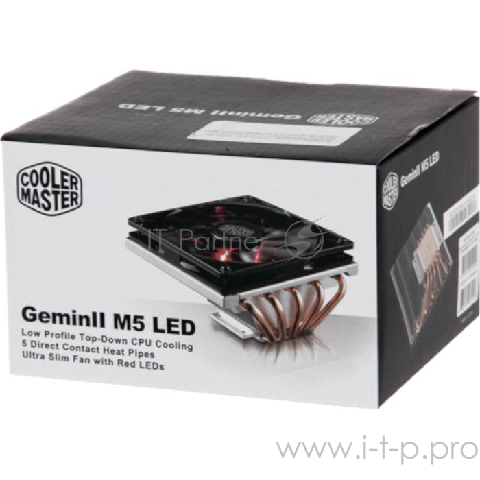 Вентилятор Cooler Master GeminII M5 LED S-775/1155/1366/AM2-FM2 (RR-T520-16PK) RTL