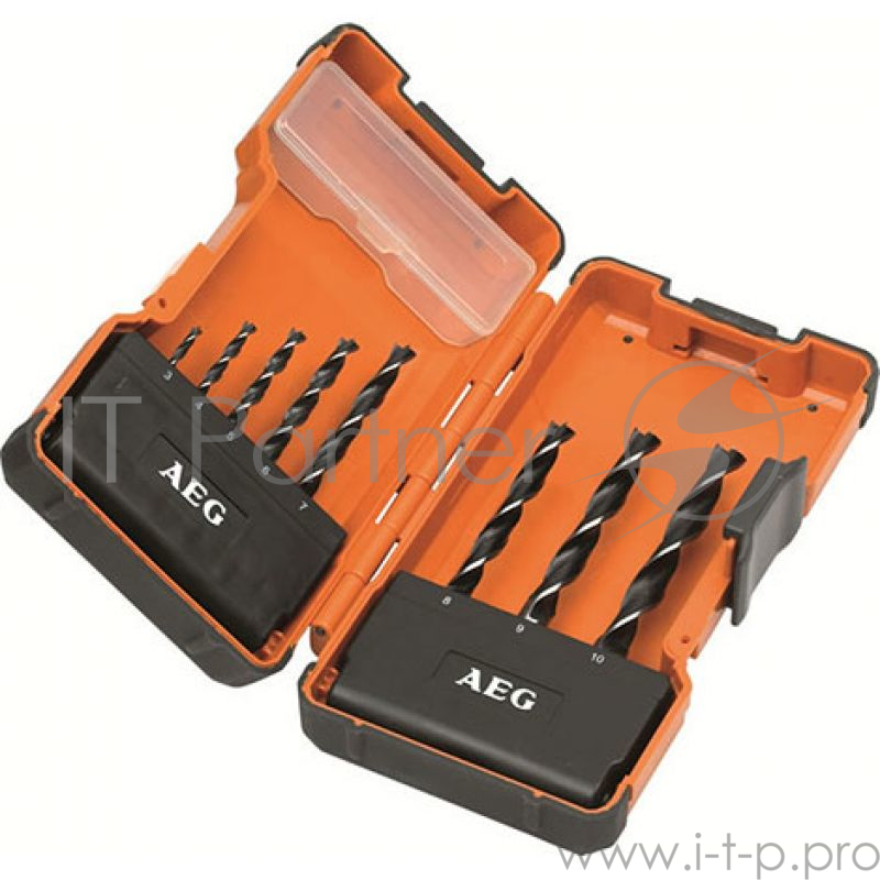 Набор сверл AEG 4932352247 набор сверел power по дереву 8шт