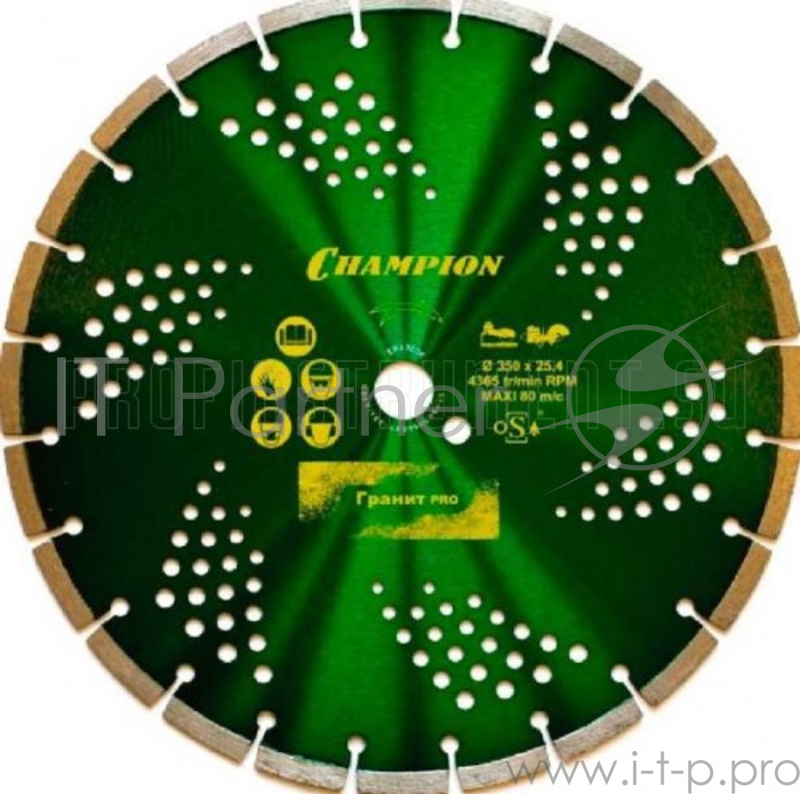 Диск алмазный CHAMPION ST 350/25.4/10 Concremax старый бетон ж/б с наполн.сред.тв