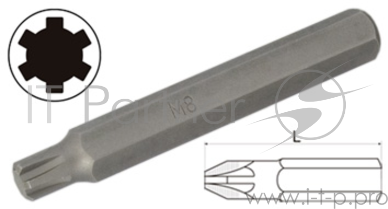 Бита AIST 1327514R RIBE R14 10мм L=75мм 1 шт