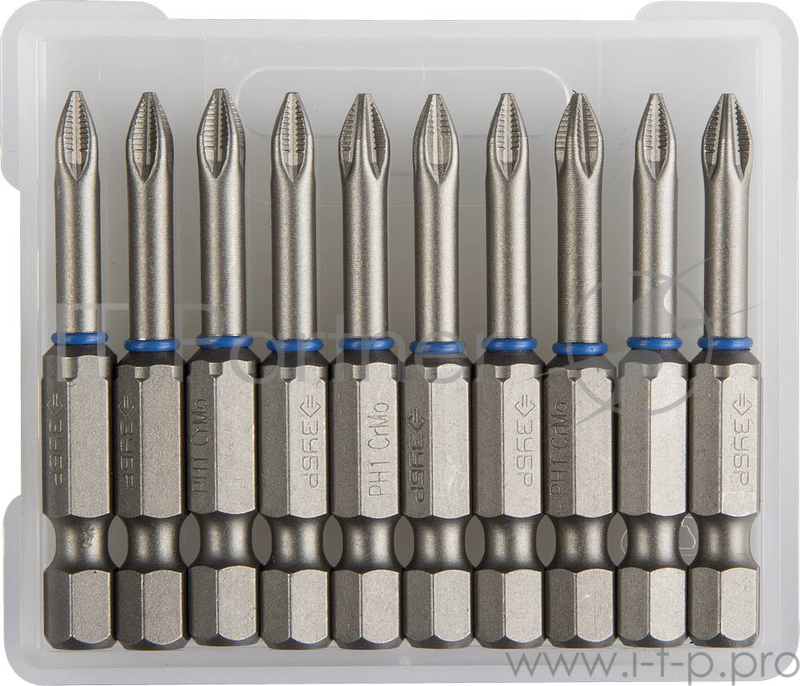 Бита ЗУБР ЭКСПЕРТ 26011-1-50-10 торсион кованая обточ.CrMo E 1/4'' PH1 50мм 10шт