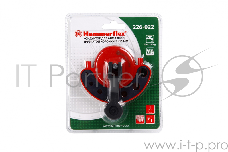 Кондуктор для алм. трубчатой коронки Hammer Flex 226-022 DHS металл ТИП 2 для коронок 4-12 мм.