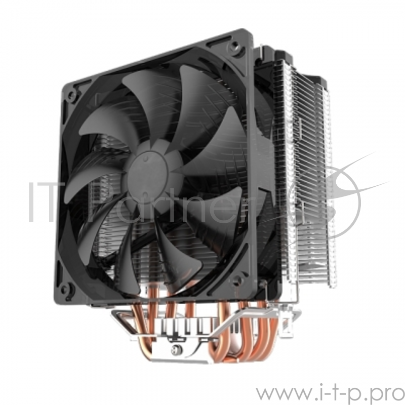 вентилятор CROWN Кулер для процессора CM-5 (Для Intel и AMD,TDP до 187 Ватт,5шт. теплопроводных трубок,Синяя светодиодная подсветка,Гидродинамическиий подшипник,Размер: 148*126*85 мм)