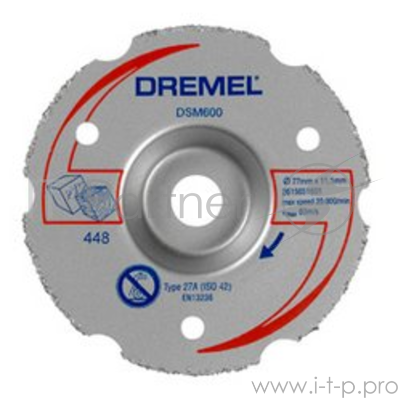 Круг отрезной DREMEL DSM600 77x11.5мм, тердосплавный, по дереву, 1шт., для Saw Max (DSM20)