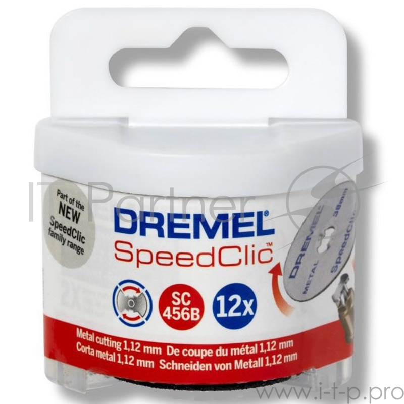 Круг отрезной DREMEL SC456B SPEED CLIC 38мм, 12шт.