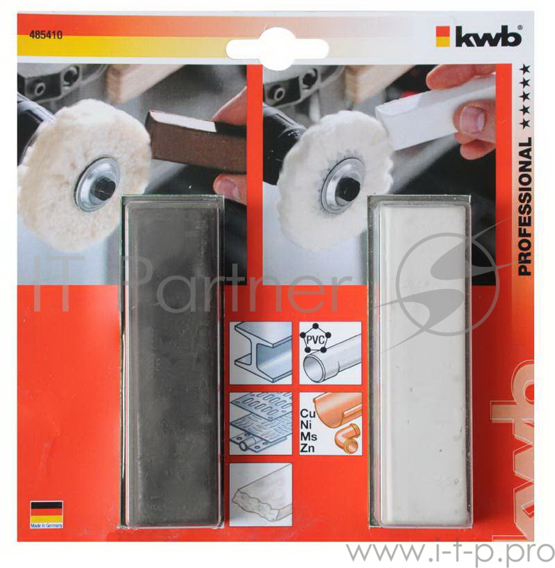 Полировальная паста KWB 4854-10 композит полировальный 2шт.