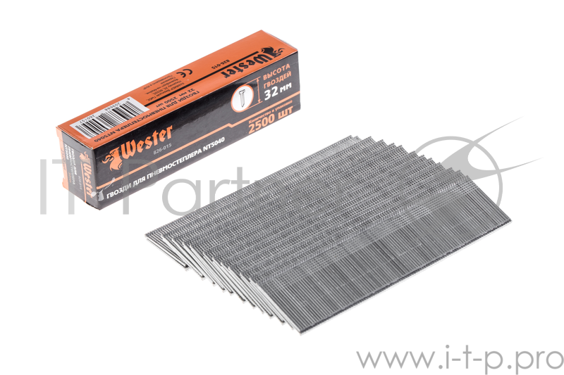Гвозди 826-015 для пневмостеплера WESTER NT5040 32мм 2500шт