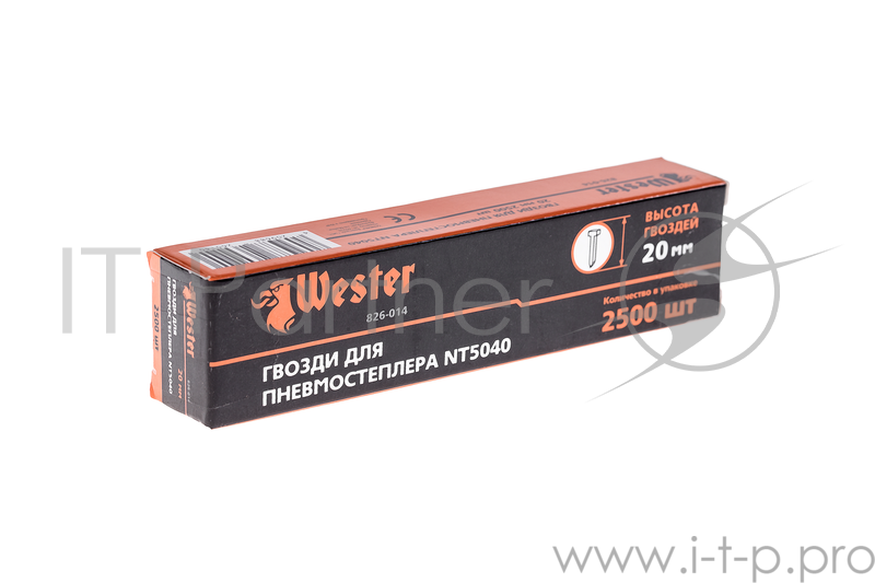 Гвозди 826-014 для пневмостеплера WESTER NT5040 20мм 2500шт
