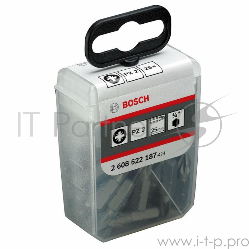 Набор бит BOSCH 2608522187 Набо насадок-бит Eхtra-Hart 25мм PZ 2