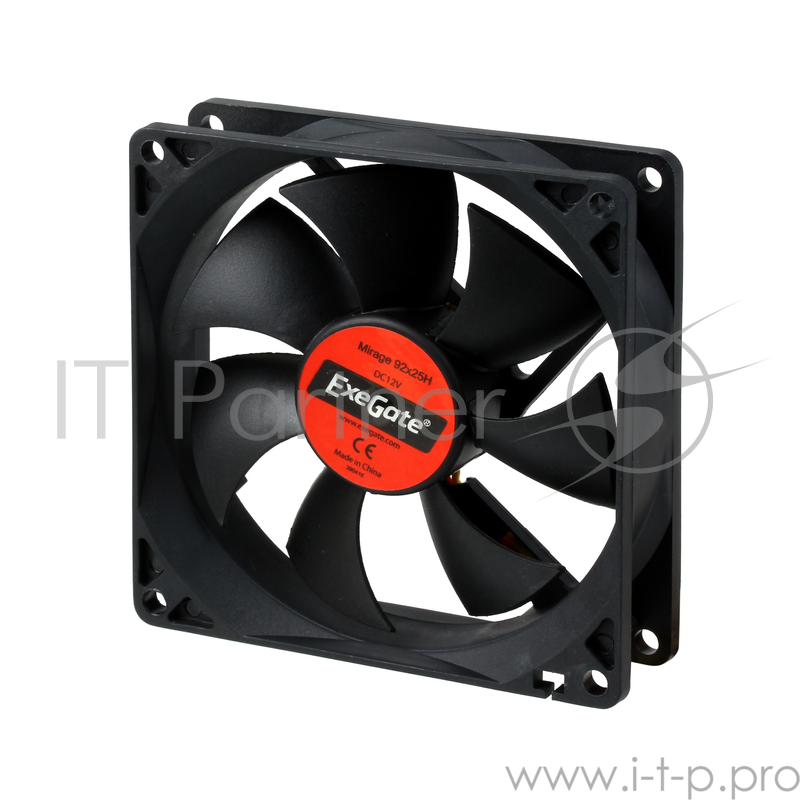 Вентиляторы Exegate EX253950RUS Вентилятор для корпуса Exegate 9225M12H/Mirage 92x25H, 2000 об./мин., 3pin