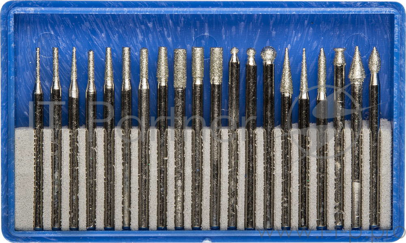 Набор шарошек ЗУБР 33383-H20 P180 хвостовик d3мм 20пр.