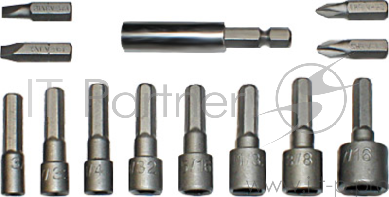 Набор бит FIT 57913 и головок 13шт.