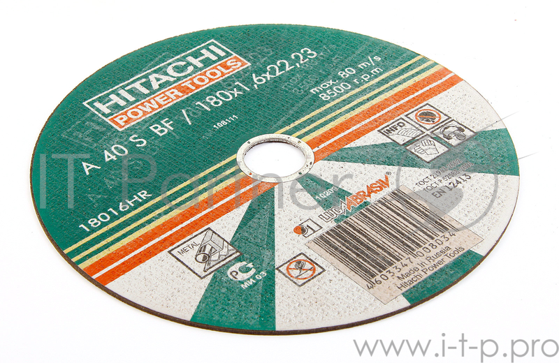 Круг отрезной 180 Х 1,6 Х 22 А40 HITACHI металл