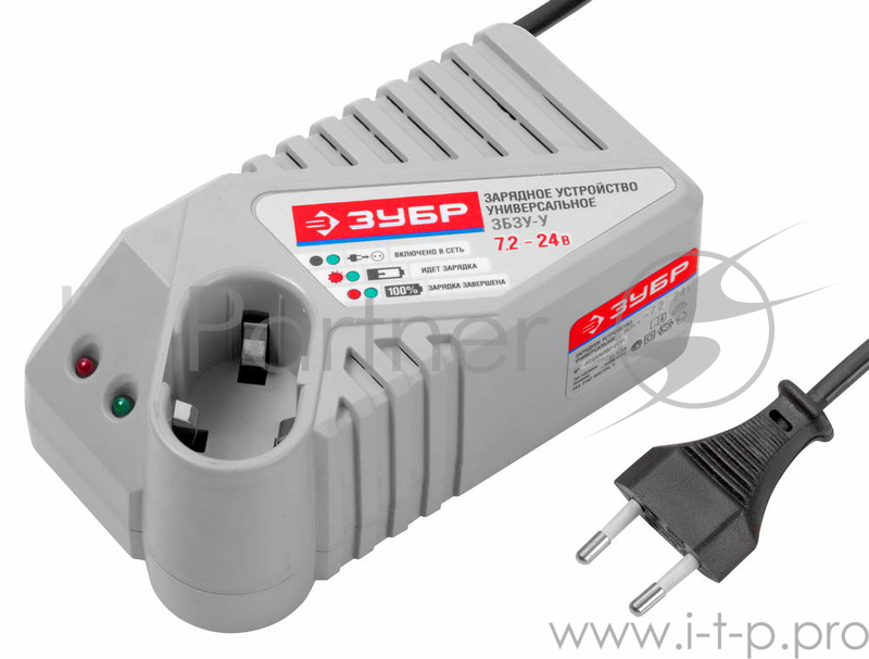 Зарядное устройство ЗУБР ЗБЗУ-У универсальное для АКБ 50Гц / 7.2-24В. 0.3-2 А. 220В