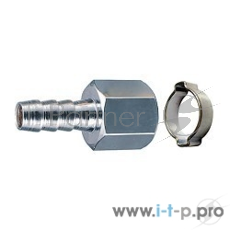 Переходник FUBAG 180251 1/4''F на елочку 8мм с обжимным кольцом 8х13мм