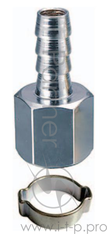 Переходник FUBAG 180252 1/4''F на елочку 10мм с обжимным кольцом 10х15мм