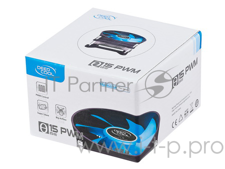 Вентилятор Cooler Deepcool THETA 15 PWM {Soc-1150/1155/1156, 4pin, 18-36dB, Al, 95W, 290g, screw, low-profile}