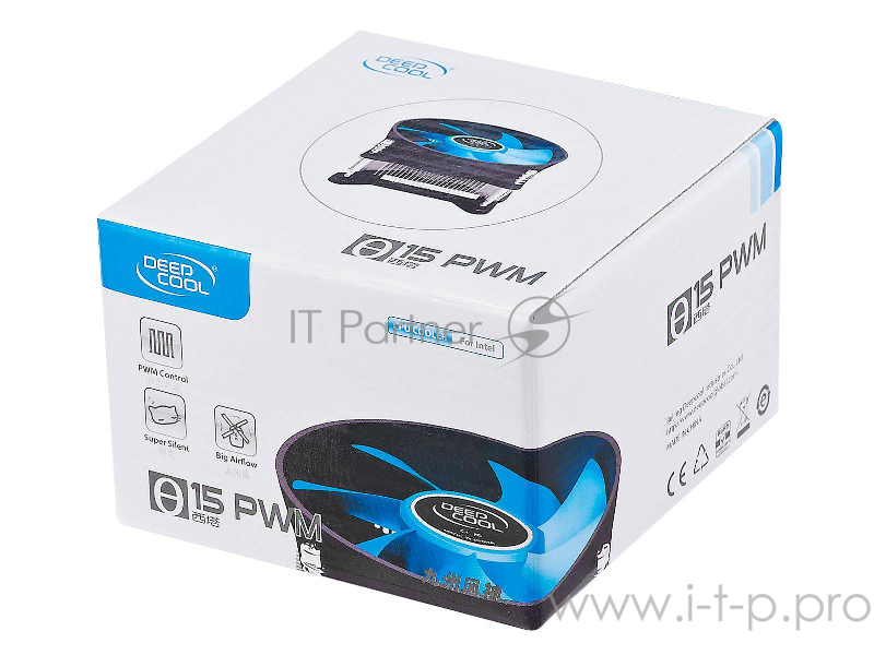 Вентилятор Cooler Deepcool THETA 15 PWM {Soc-1150/1155/1156, 4pin, 18-36dB, Al, 95W, 290g, screw, low-profile}