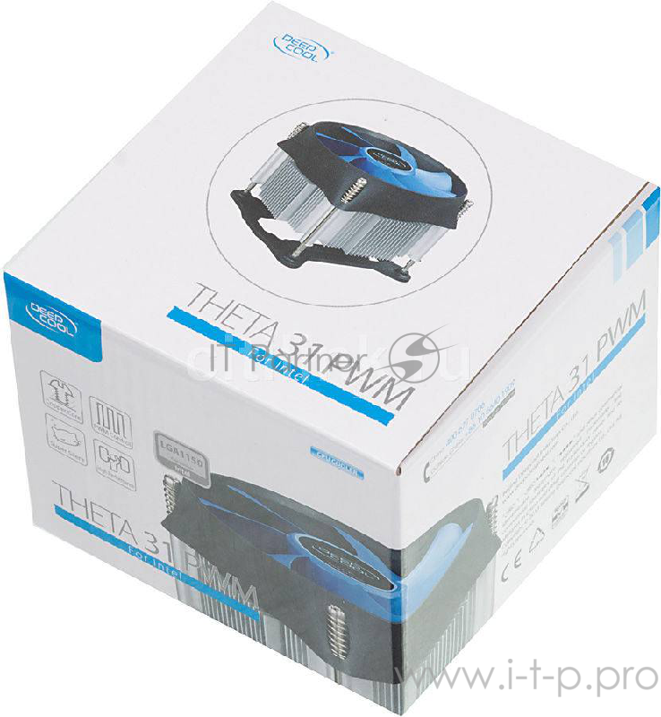 Вентилятор Cooler Deepcool THETA 31 PWM {Soc-1150/1155/1156, 4pin, 18-33dB, Al+Cu, 95W, 450g, screw}
