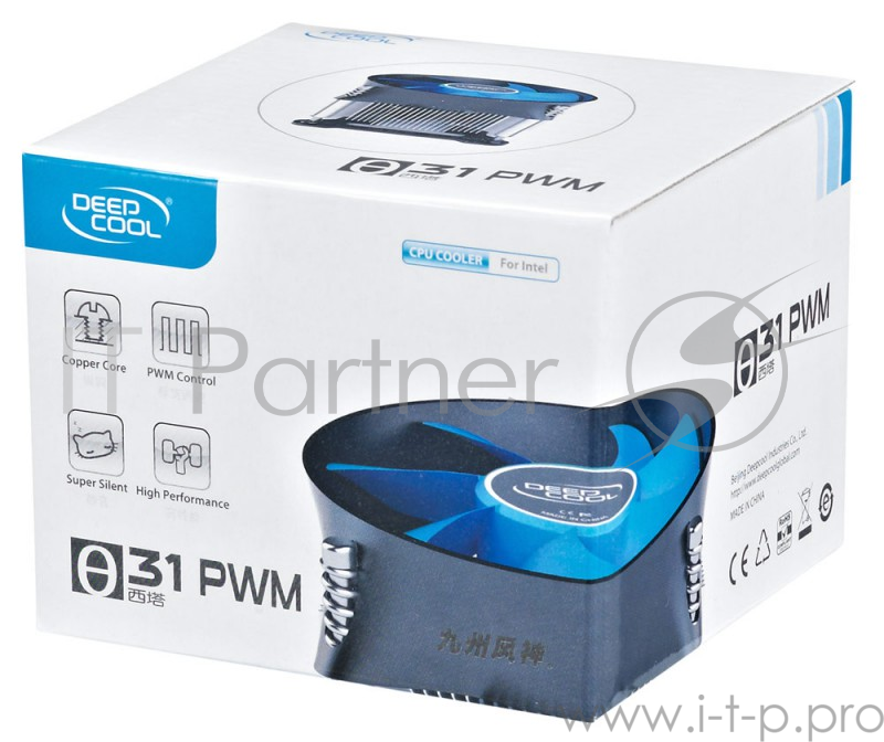 Вентилятор Cooler Deepcool THETA 31 PWM {Soc-1150/1155/1156, 4pin, 18-33dB, Al+Cu, 95W, 450g, screw}