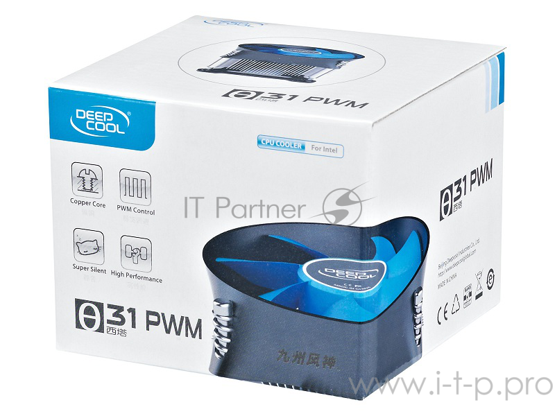 Вентилятор Cooler Deepcool THETA 31 PWM {Soc-1150/1155/1156, 4pin, 18-33dB, Al+Cu, 95W, 450g, screw}
