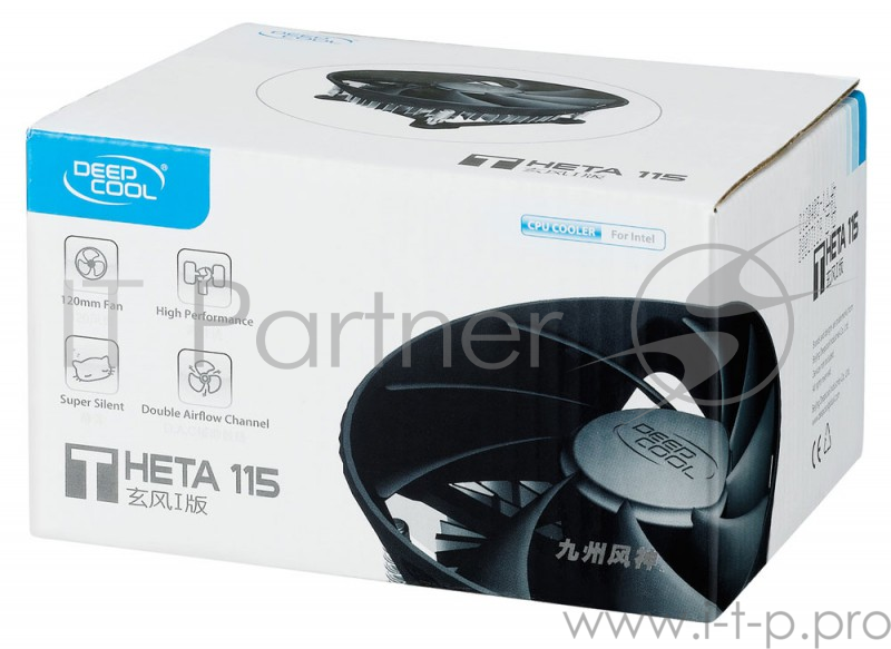 Вентилятор Cooler Deepcool THETA 115 {Soc-1150/1155/1156, 3pin, 21dB, Al, 65W, 318g, screw}