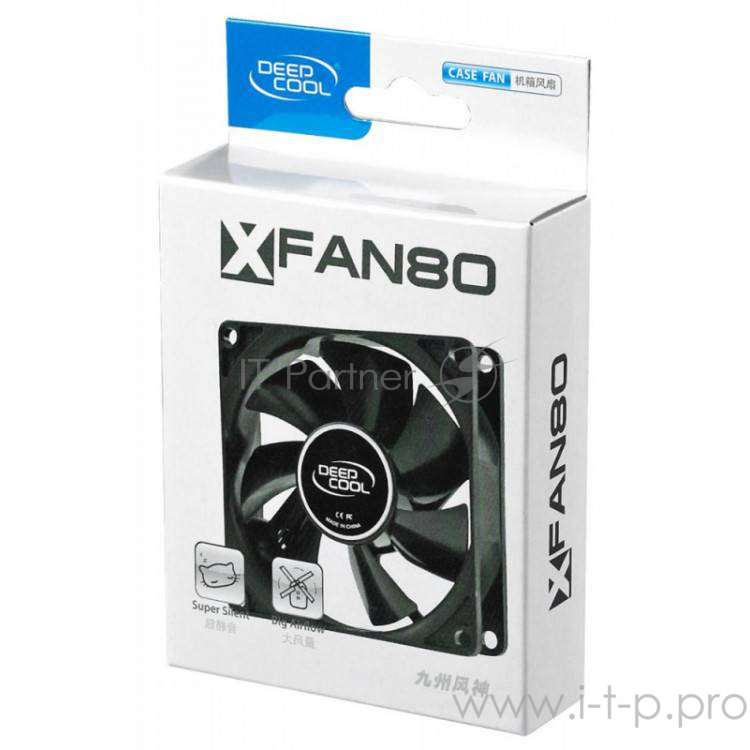Вентилятор Case fan Deepcool XFAN 80 {80x80x25, Molex, 20dB, 1800rpm, 82g}