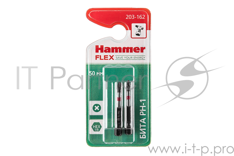 Бита Hammer Flex 203-162 PH-1 50мм, 2шт.
