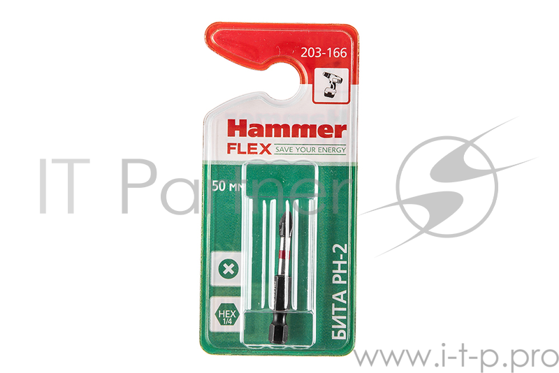 Бита Hammer Flex 203-166 PH-2 50мм, 1шт.