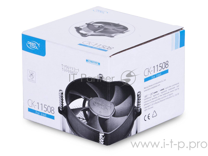 Вентилятор Cooler Deepcool CK-11508 {Soc-1150/1155/1156, 3pin, 25dB, Al, 65W, 245g, screw}