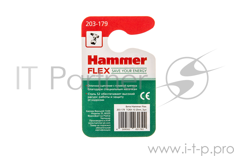 Бита Hammer Flex 203-179 TORX-10 25мм, 2шт.