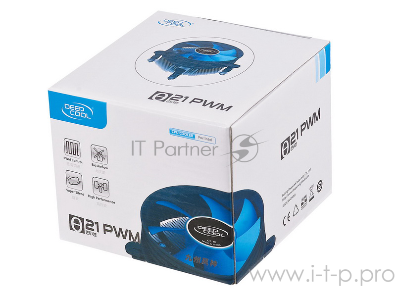 Вентилятор Cooler Deepcool THETA 21 PWM {Soc-1150/1155/1156, 4pin, 18-26dB, Al, 95W, 370g, push-pin}