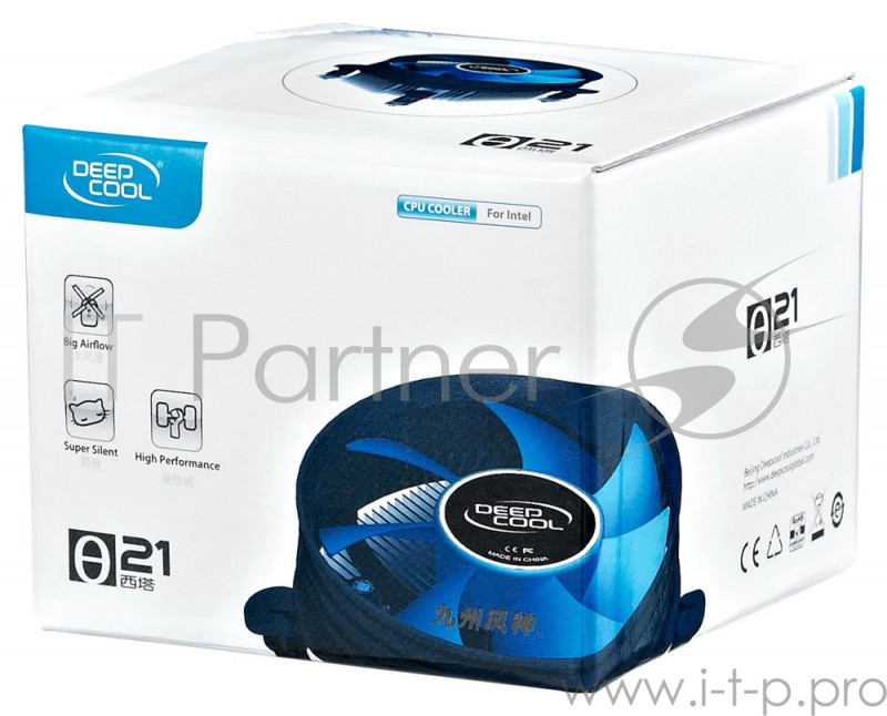 Вентилятор Cooler Deepcool THETA 21 {Soc-1150/1155/1156, 3pin, 30dB, Al, 95W, 370g, push-pin}