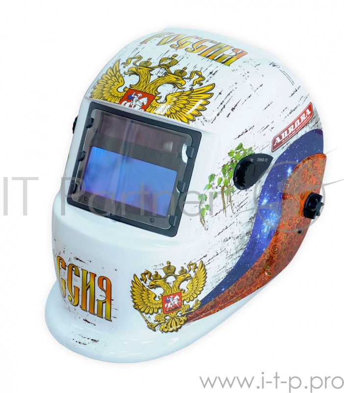 Маска сварочная AURORA A-777 RUSSIAN STYLE Хамелеон DIN9-13