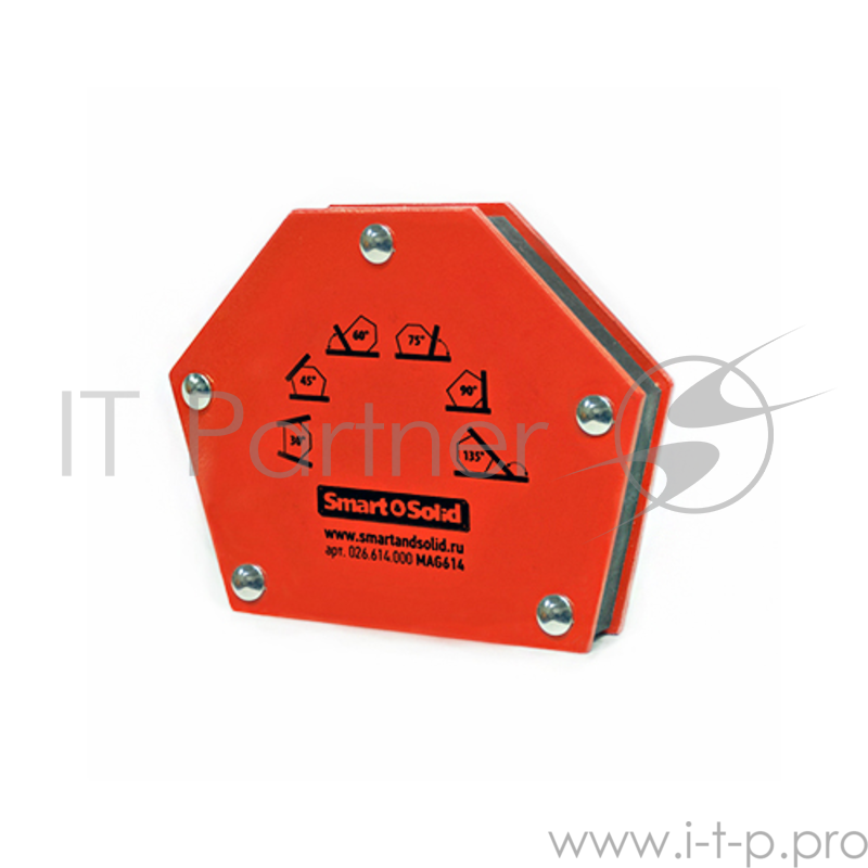 Угольник магнитный SMART&SOLID MAG614 неоткл.универс.толщ.17мм углы 30°/45°/60°/75°/90°/135°