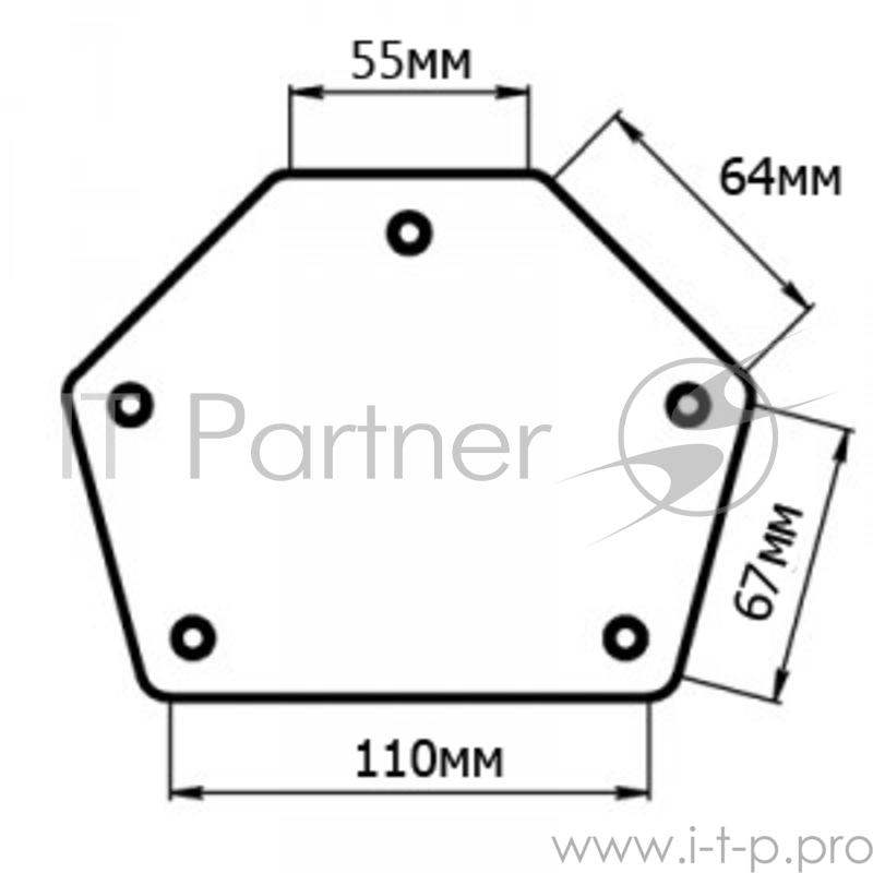 Угольник магнитный SMART&SOLID MAG615 неоткл.универс.толщ.25мм углы 30°/45°/60°/75°/90°/135°